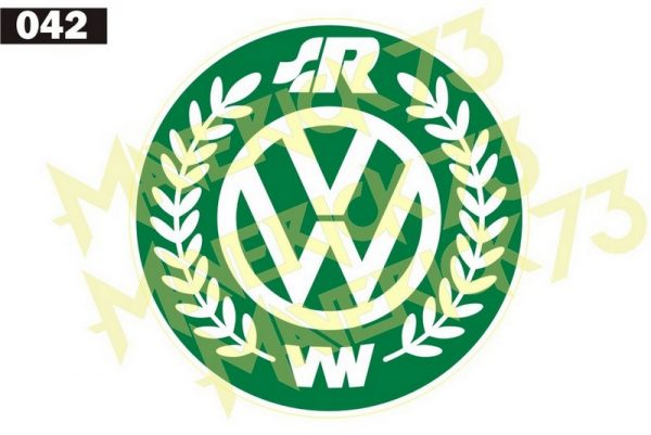 Adesivo Vintage Retro Carro Antigo Marcas Antigas. Adesivos para Parabrisa Decorativos Vintage Retrô. Decals Stickers VW Volkswagen Racing Green Logo