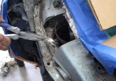 Reparo de vazamentos na churrasqueira do painel do Ford Maverick