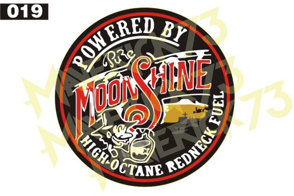 Adesivo Vintage Retro Moonshine High Octane