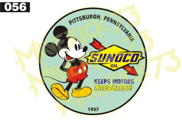 Adesivo Vintage Retro Sunoco Oil