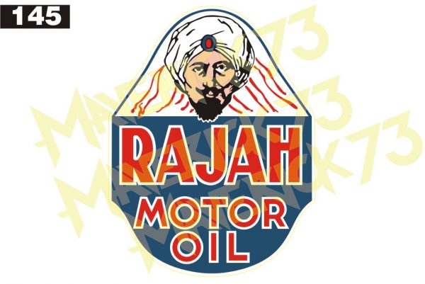 Adesivo Vintage Retro Rajah Motor Oil