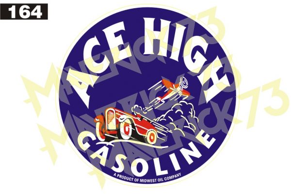 Adesivo Vintage Retro Ace High Gasoline