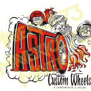 Adesivo Vintage Retro Astro Custom Wheels
