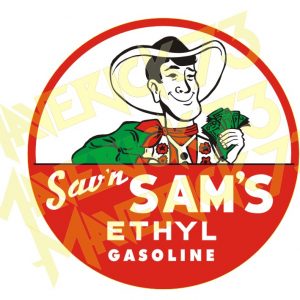 Adesivo Vintage Retro Savn Sams Ethyl Gasoline